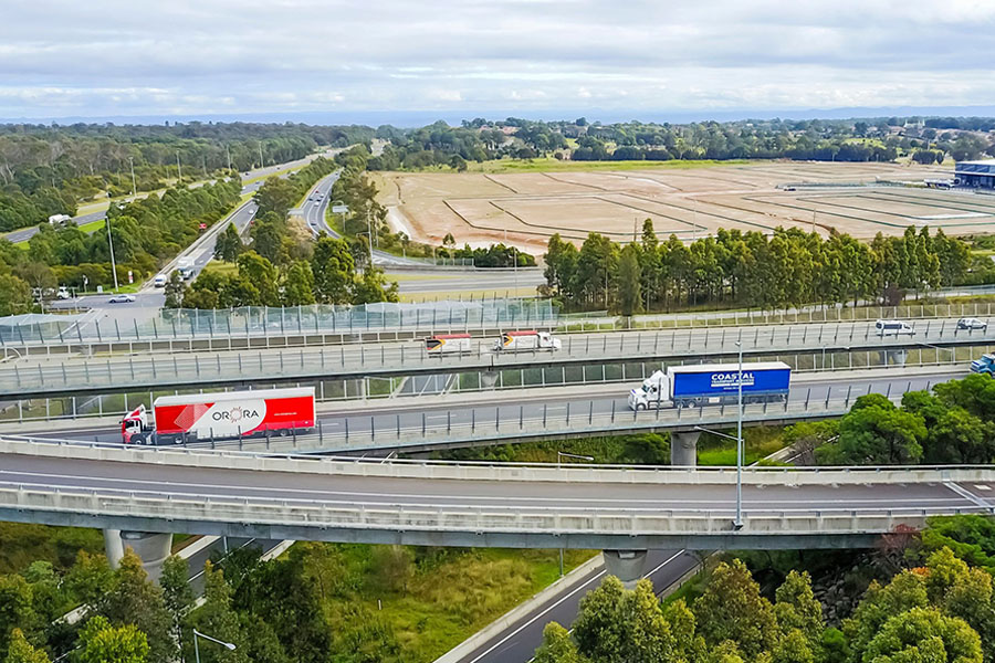 Panoramic view of Western Sydney Parklands - M7 M4 Motorway Intersection, Sydney NSW. Credit: NSW Department of Planning and Environment / Salty Dingo